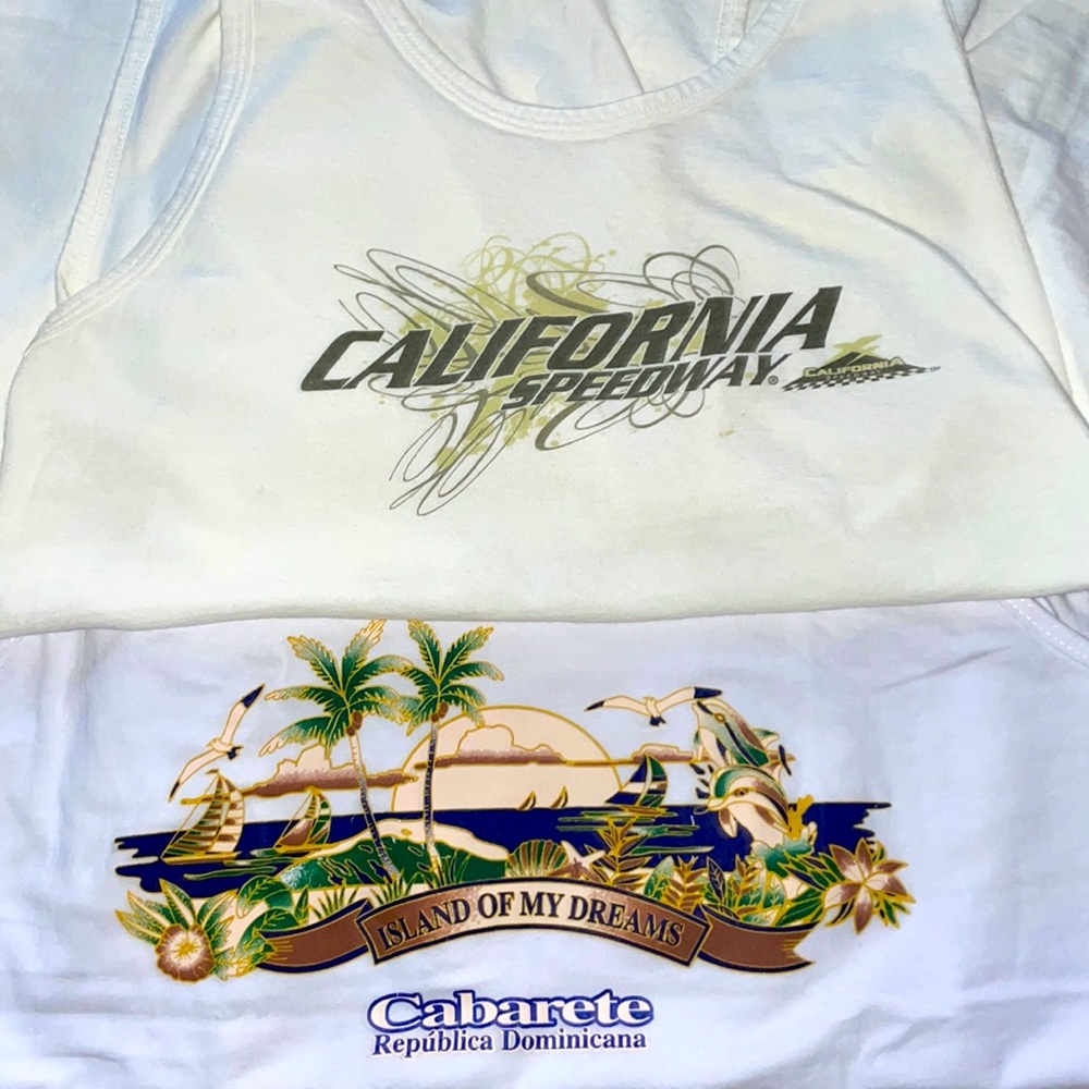 Two men’s large summer tank tops